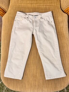 Armani Exchange White Denim Capris